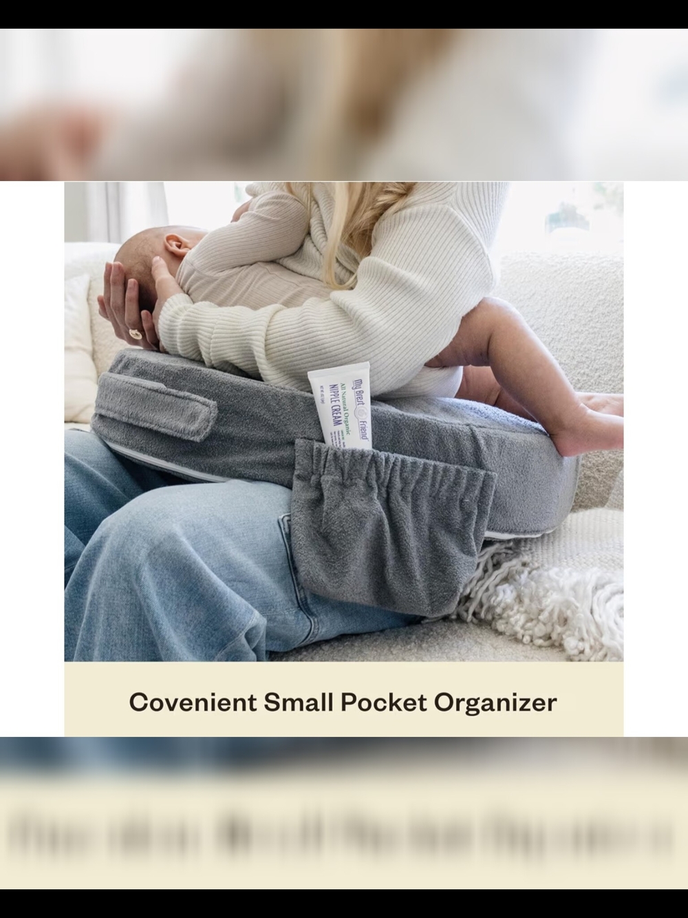 My Brest Friend Nursing Pillow- Gray